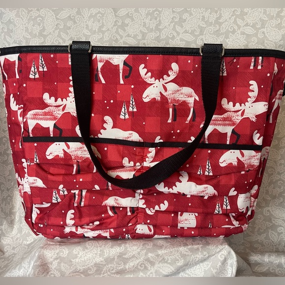 Thirty One Double Take Reversible Tote Moosin Around  *Hostess Special* EUC - Picture 6 of 6